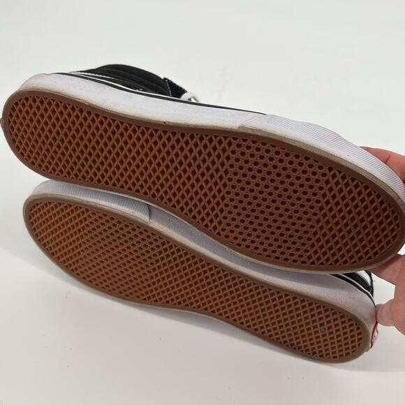 Vans Black and White High-Top Lace Up Sneakers Size 7 / Womens 8.5 - Picture 13 of 16